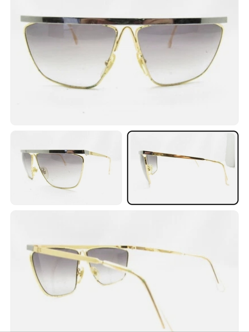 Vintage Laura Biagiotti Gold Frame Sunglasses
